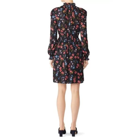 Kate Spade New York Meadow Smock Waist Floral Mini Dress Size XS - Picture 2 of 8